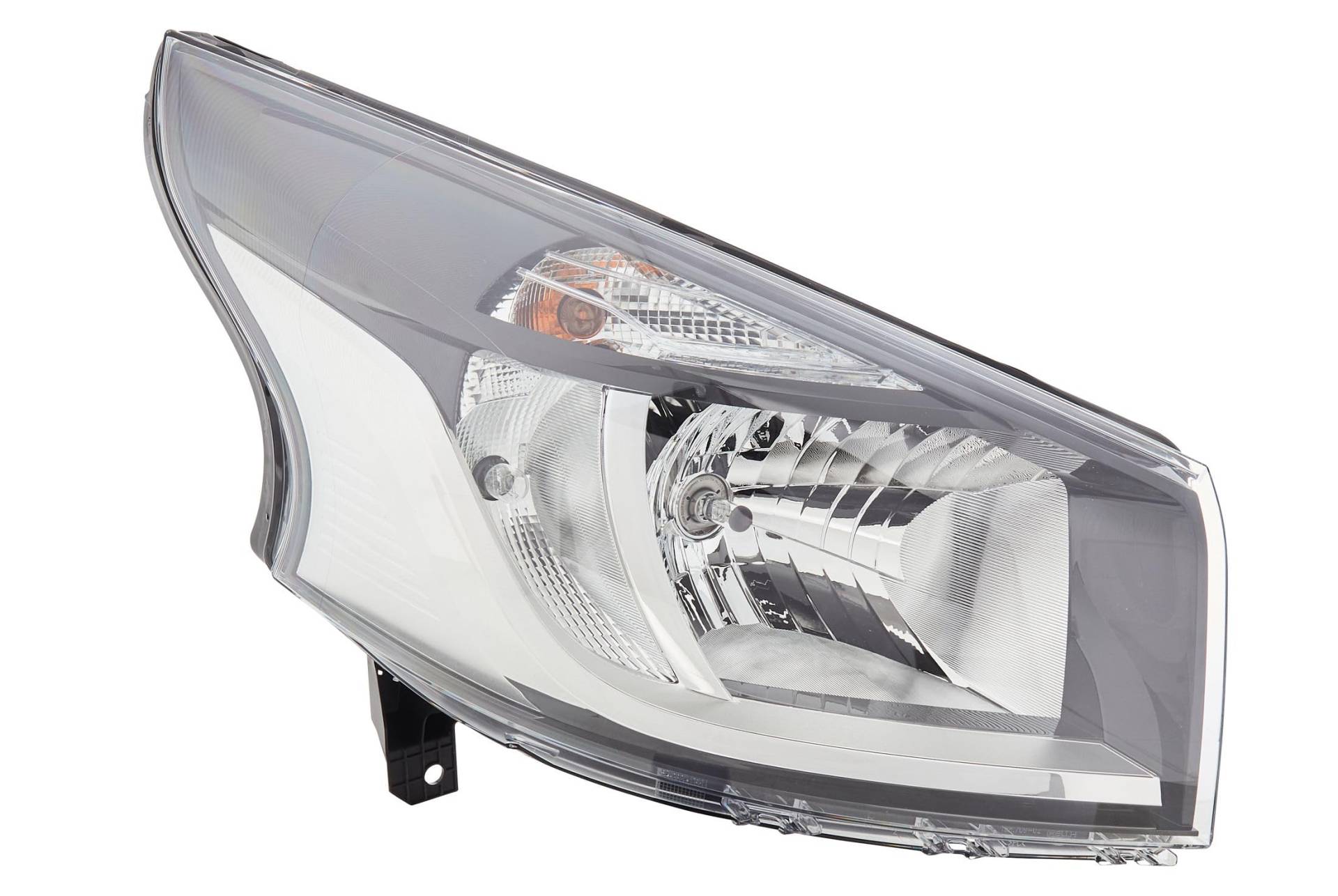 HELLA 1EE 011 410-421 FF/Halogen Scheinwerfer - für u.a. Renault Trafic III Box (FG_) - ECE - für Rechtsverkehr - rechts, clear (Lens), black (Housing) von Hella