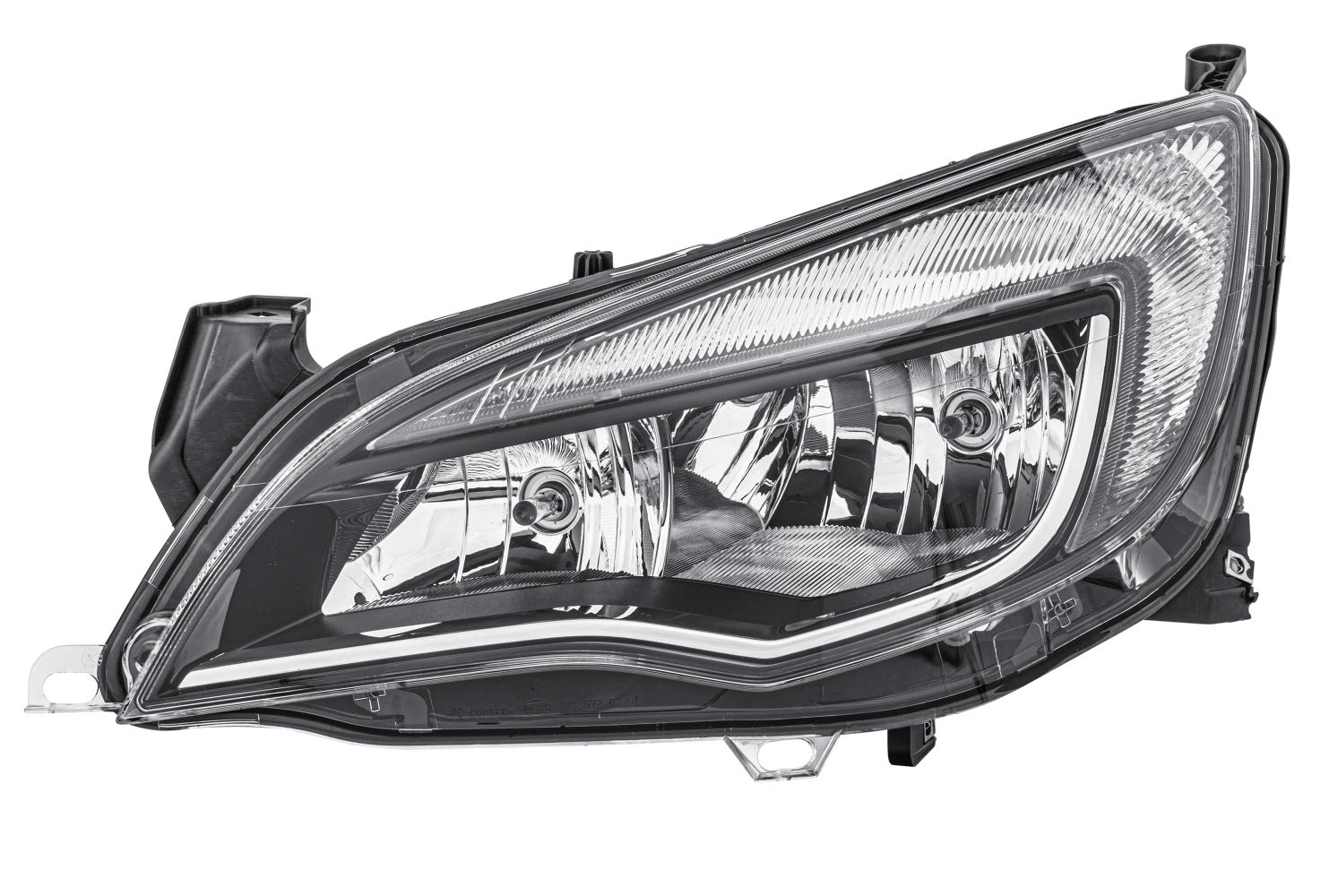 HELLA 1EG 010 011-671 FF/Halogen Scheinwerfer - für u.a. Opel Astra J (P10) - Sport, SXI, SRI - schwarz/chrom - ECE - für Rechtsverkehr - links HELLA 1EG 010 011-671 FF/Halogen Scheinwerfer - für u.a. Opel Astra J (P10) - Sport, SXI, SRI - schwarz/chrom - ECE - für Rechtsverkehr - links von Hella