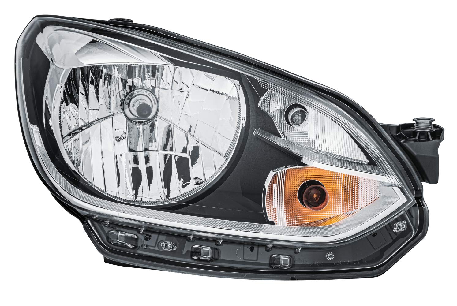 HELLA 1EJ 010 670-061 FF/Halogen Scheinwerfer - für u.a. VW Up (121, 122, BL1, BL2) - chrom - ECE - für Rechtsverkehr - rechts HELLA 1EJ 010 670-061 FF/Halogen Scheinwerfer - für u.a. VW Up (121, 122, BL1, BL2) - chrom - ECE - für Rechtsverkehr - rechts von Hella