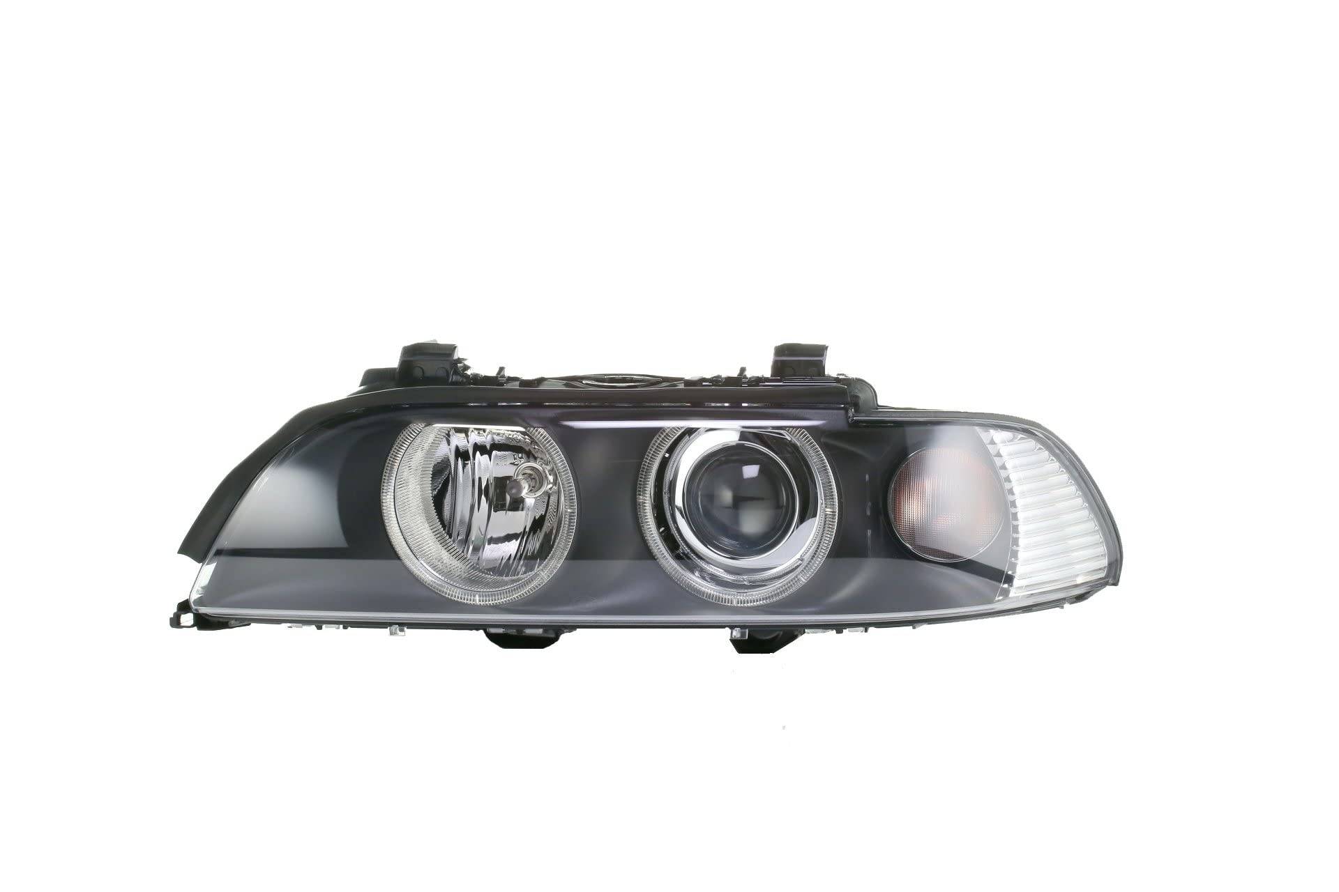 HELLA 1EL 008 053-571 DE/FF/Halogen Scheinwerfer - für u.a. BMW 5 (E39) - schwarz - ECE - für Rechtsverkehr - links HELLA 1EL 008 053-571 DE/FF/Halogen Scheinwerfer - für u.a. BMW 5 (E39) - schwarz - ECE - für Rechtsverkehr - links von Hella