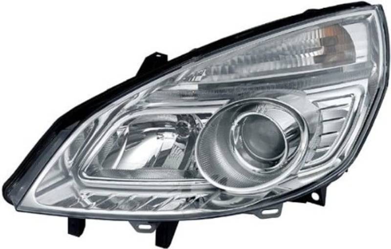 HELLA 1EL 009 447-101 Halogen/DE Scheinwerfer - für u.a. Renault Scénic II (JM0/1_) - chrom - ECE - für Rechtsverkehr - rechts von Hella