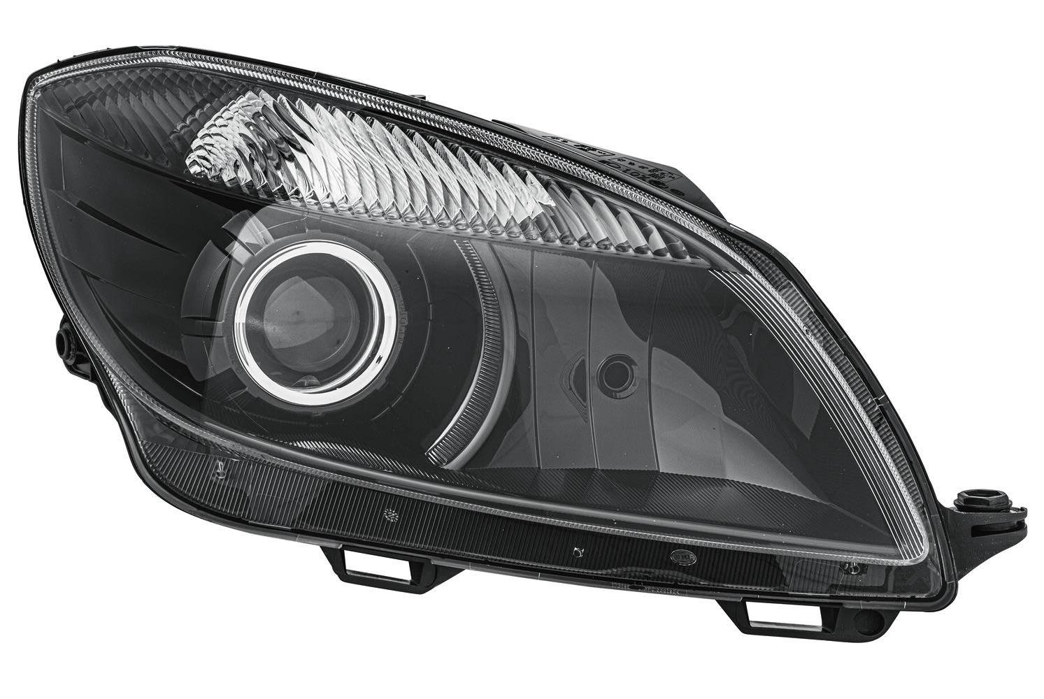 HELLA 1EL 010 417-501 FF/DE/Halogen Scheinwerfer - für u.a. Skoda Fabia II (542) - schwarz - ECE - für Rechtsverkehr - rechts HELLA 1EL 010 417-501 FF/DE/Halogen Scheinwerfer - für u.a. Skoda Fabia II (542) - schwarz - ECE - für Rechtsverkehr - rechts von Hella