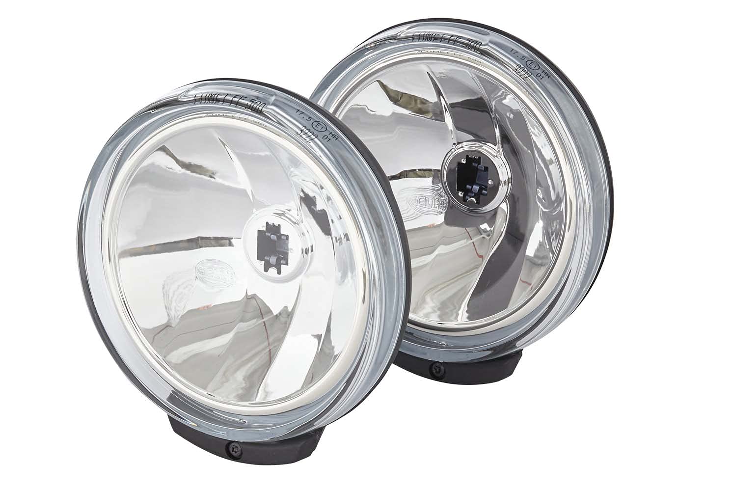 HELLA - FF/Halogen-Fernscheinwerfersatz - Comet FF 500 - 12V - rund - Anbau - glasklare Streuscheibe - Lichtscheibenfarbe: transparent - links/rechts - Set - Menge: 2 - 1F6 010 952-821 von Hella