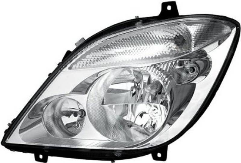HELLA 1LB 247 012-031 Halogen/FF Scheinwerfer - für u.a. Mercedes-Benz Sprinter 3,5-T Box (906) - ECE - für Linksverkehr - links von Hella