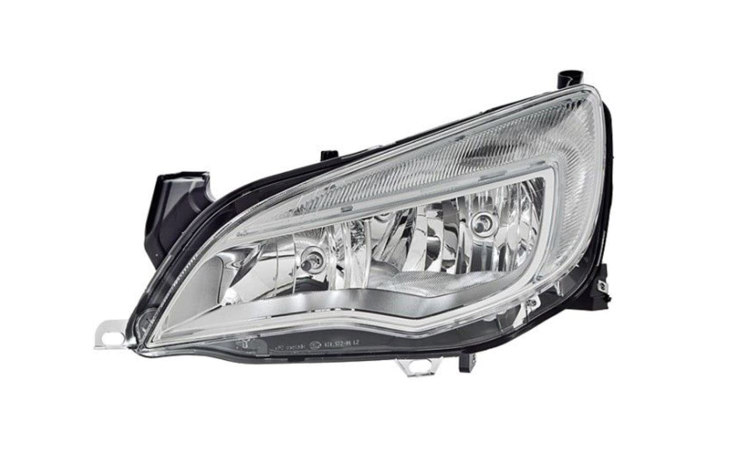 HELLA 1LG 010 011-341 FF/Halogen Scheinwerfer - für u.a. Vauxhall Astra Mk VI (J) (P10) - chrom - ECE - für Linksverkehr - rechts von Hella