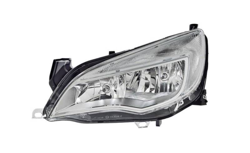 HELLA 1LG 010 011-341 FF/Halogen Scheinwerfer - für u.a. Vauxhall Astra Mk VI (J) (P10) - chrom - ECE - für Linksverkehr - rechts von Hella
