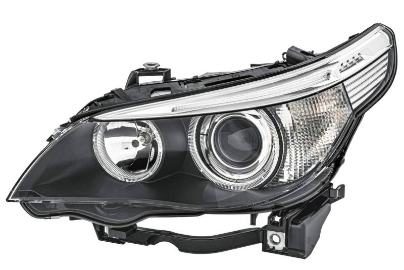 HELLA 1LL 163 081-001 Halogen/Bi-Xenon Scheinwerfer - für u.a. BMW 5 (E60) - ECE - für Linksverkehr - links, Blinkerfarbe: glasklar von Hella