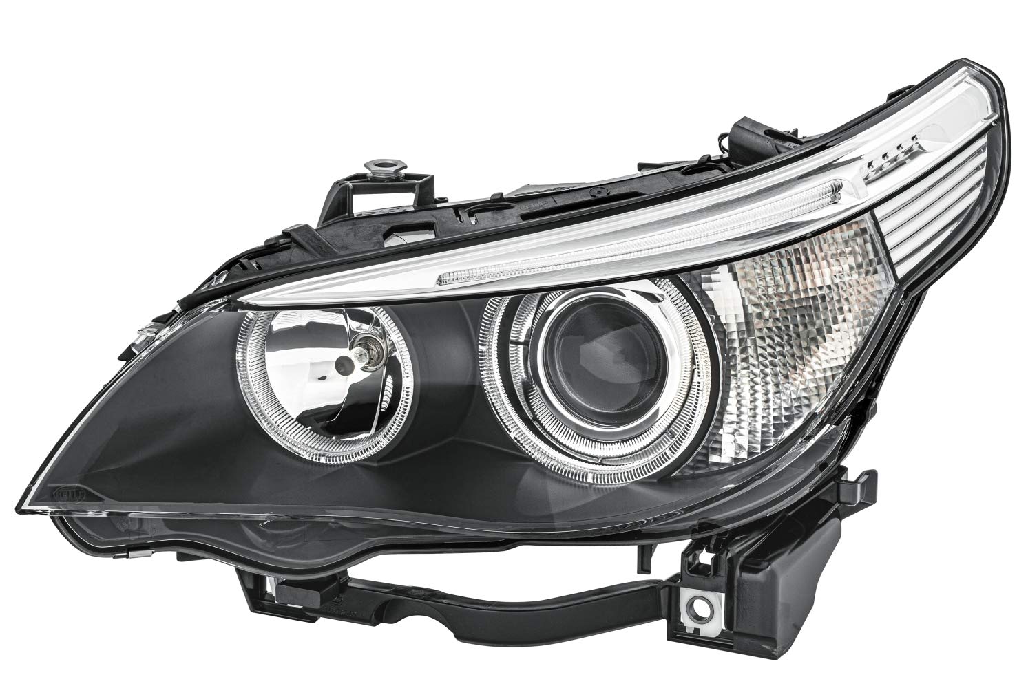 HELLA 1LL 163 081-001 Halogen/Bi-Xenon Scheinwerfer - für u.a. BMW 5 (E60) - ECE - für Linksverkehr - links, Blinkerfarbe: glasklar von Hella