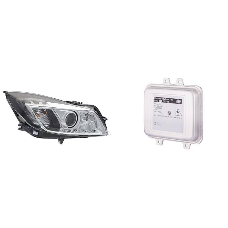 HELLA 1ZT 009 631-321 Hauptscheinwerfer - Bi-Xenon - D1S/H11/PY21W - 12V - rechts & 9720001 5DV 9 720-001 Vorschaltgerät, Gasentladungslampe von Hella