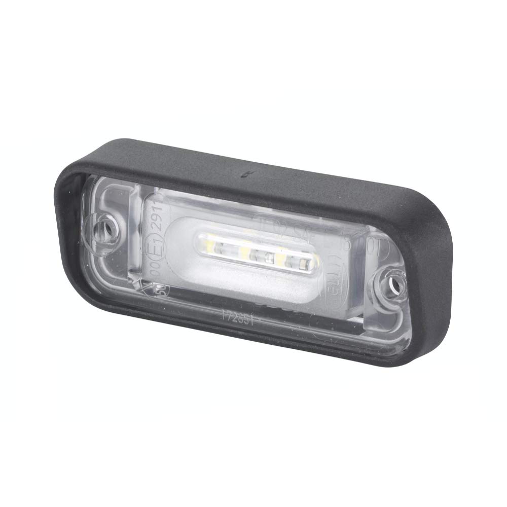 HELLA 2KA 010 278-411 Kennzeichenleuchte - LED - 12V - Einbau/Schraubanschluss - Lichtscheibenfarbe: glasklar - Stecker: Flachsteckhülse - oben/außen - Menge: 1 HELLA 2KA 010 278-411 Kennzeichenleuchte - LED - 12V - Einbau/Schraubanschluss - Lichtscheibenfarbe: glasklar - Stecker: Flachsteckhülse - oben/außen - Menge: 1 von Hella