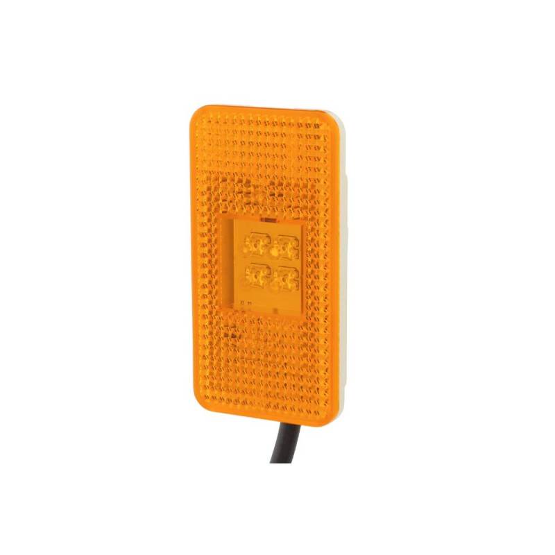 HELLA 2PS 007 972-011 Seitenmarkierungsleuchte - LED - 24V - Einbau - LED-Lichtfarbe: gelb - Kabel: 500mm - links/rechts von Hella