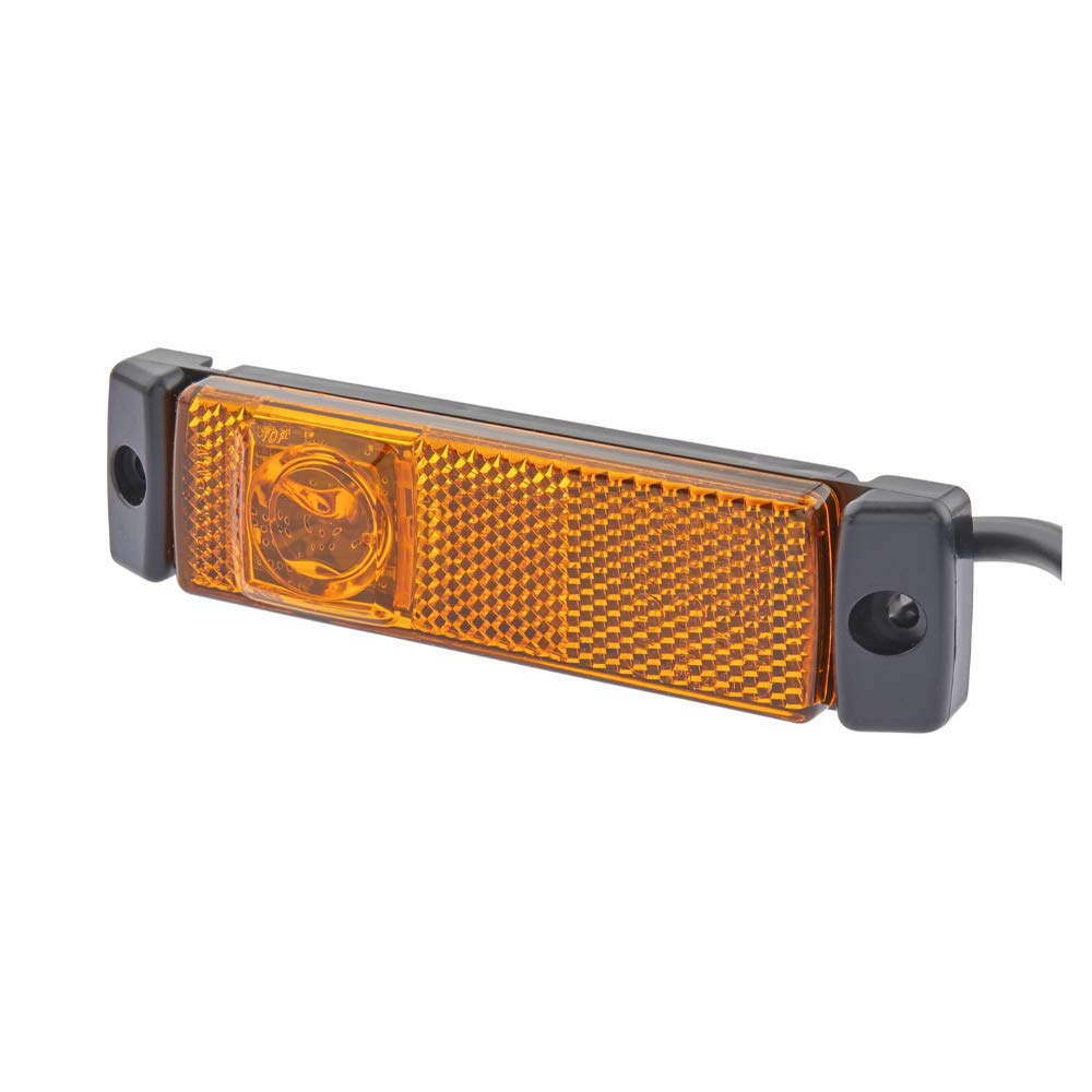 HELLA 2PS 008 645-621 Seitenmarkierungsleuchte - LED - 24V - Anbau - Lichtscheibenfarbe: gelb - LED-Lichtfarbe: gelb - Kabel: 1300mm - Stecker: Quick Link - 2-polig - links/rechts HELLA 2PS 008 645-621 Seitenmarkierungsleuchte - LED - 24V - Anbau - Lichtscheibenfarbe: gelb - LED-Lichtfarbe: gelb - Kabel: 1300mm - Stecker: Quick Link - 2-polig - links/rechts von Hella