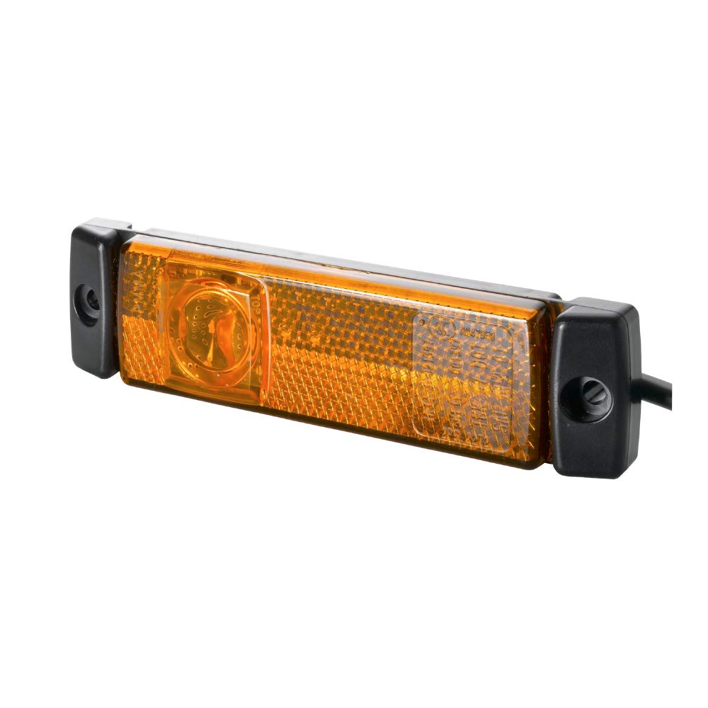 HELLA 2PS 011 422-341 Seitenmarkierungsleuchte - LED - 24V - Anbau/Schraubanschluss - Lichtscheibenfarbe: gelb - LED-Lichtfarbe: gelb - Stecker: AMP - 2-polig - links/rechts HELLA 2PS 011 422-341 Seitenmarkierungsleuchte - LED - 24V - Anbau/Schraubanschluss - Lichtscheibenfarbe: gelb - LED-Lichtfarbe: gelb - Stecker: AMP - 2-polig - links/rechts von Hella