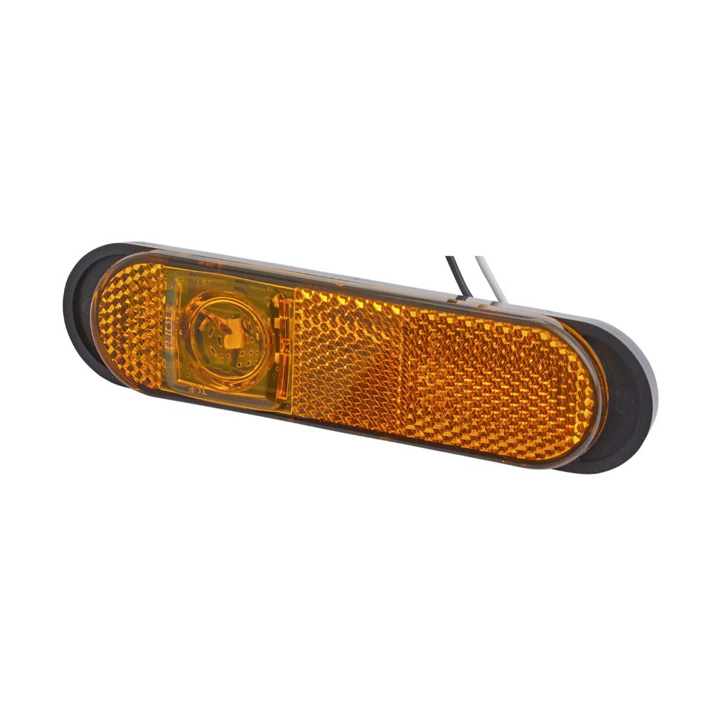 HELLA 2PS 329 060-081 Seitenmarkierungsleuchte - LED - 24V - Schraubanschluss/Anbau - Lichtscheibenfarbe: gelb - Kabel: 100mm - rechts HELLA 2PS 329 060-081 Seitenmarkierungsleuchte - LED - 24V - Schraubanschluss/Anbau - Lichtscheibenfarbe: gelb - Kabel: 100mm - rechts von Hella