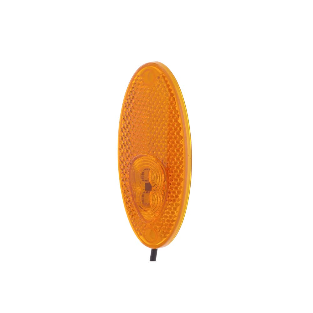 HELLA 2PS 964 295-071 Seitenmarkierungsleuchte - LED - 24V - Anbau/geklebt - Lichtscheibenfarbe: gelb - LED-Lichtfarbe: gelb - Kabel: 500mm - links/rechts von Hella