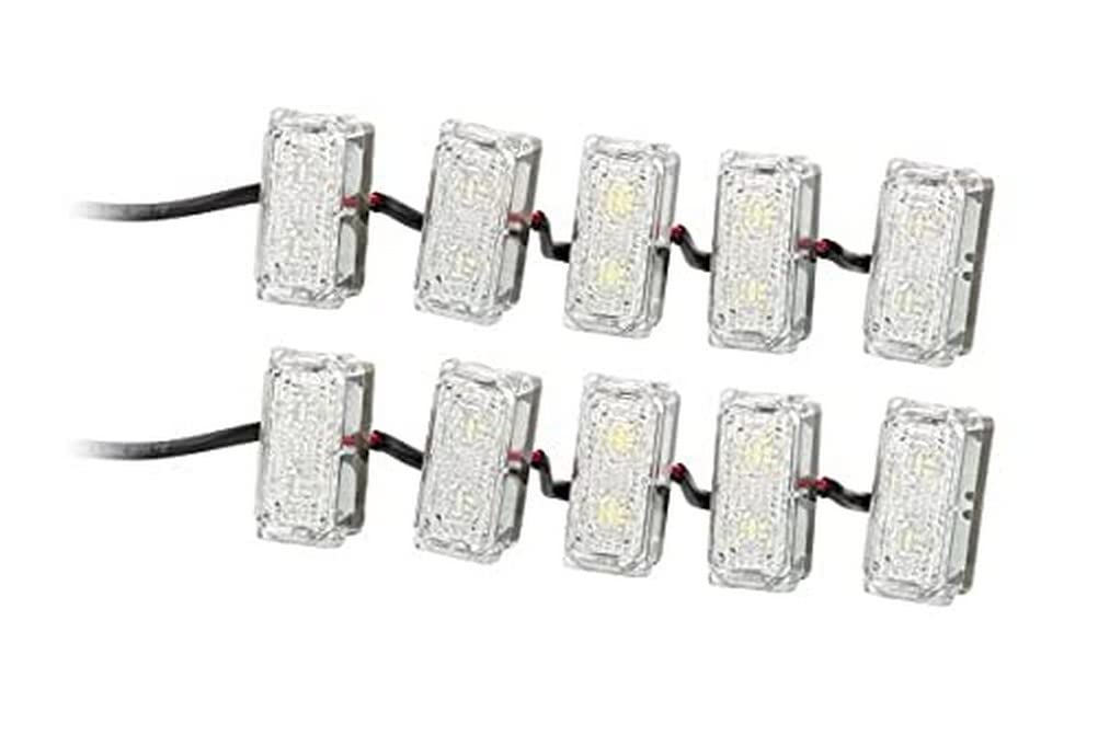 HELLA - LED-Tagfahrleuchtensatz - LEDayFlex II - 12V - rechteckig - Einbau - Lichtscheibenfarbe: glasklar - Kabel: 2800mm - Fahrzeugfront - Satz - 2PT 980 789-851 von Hella