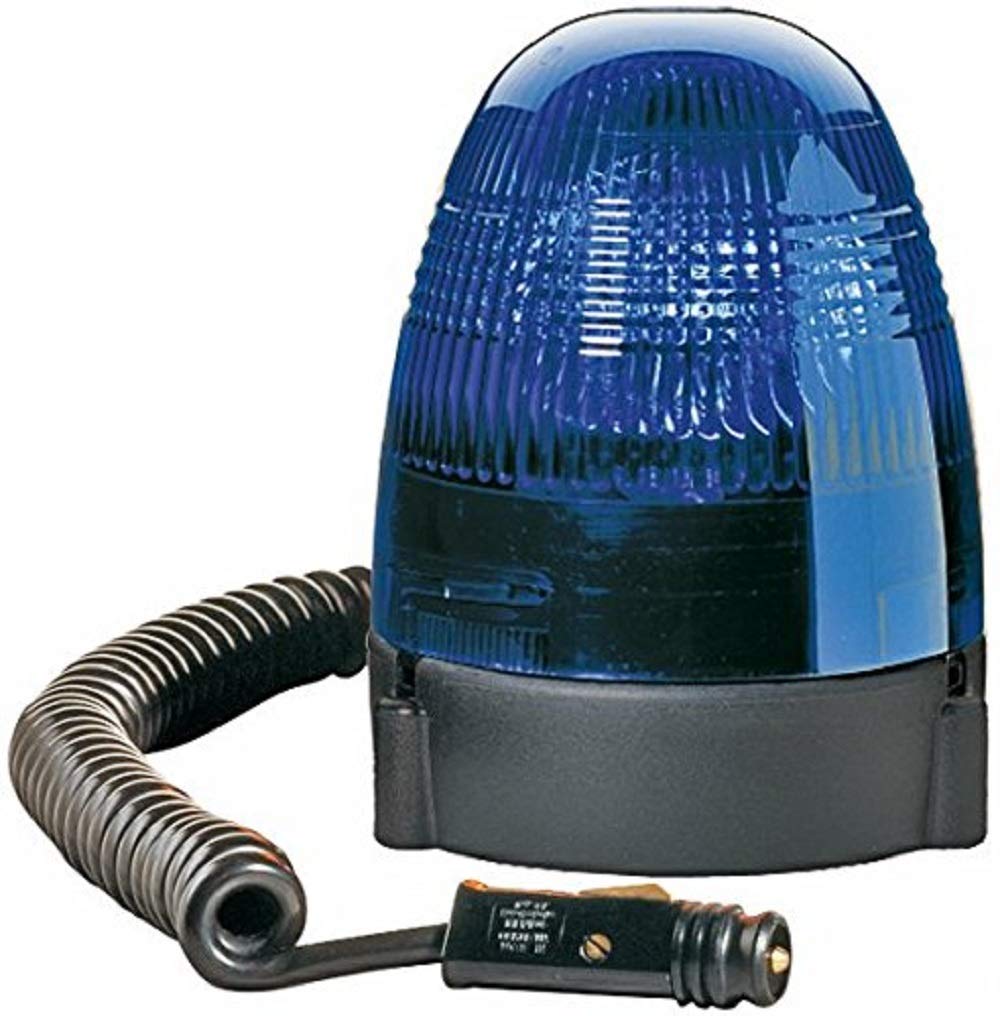 HELLA - Halogen-Rundumkennleuchte - KL Rotafix - 12V - blau - Magnetbefestigung - Kabel: 2500mm - Stecker: DIN ISO 4165 - Menge: 1 - 2RL 007 337-121 von Hella