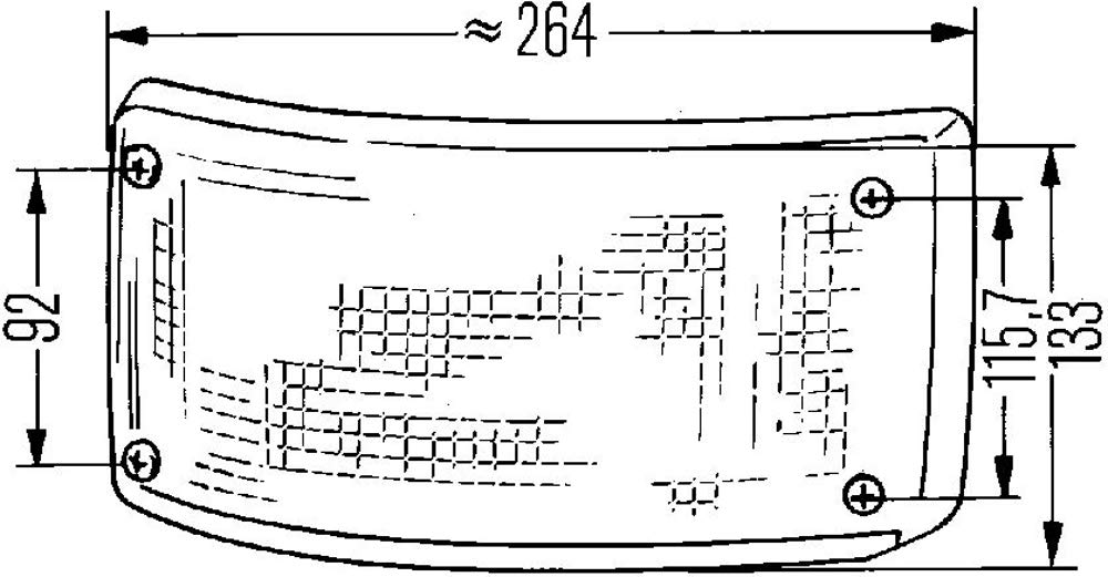 HELLA - Heckleuchte - Glühlampe - 12/24V - Einbau/geschraubt - Lichtscheibenfarbe: rot - Stecker: Male - links/rechts - Menge: 32 - 2SB 005 603-137 von Hella