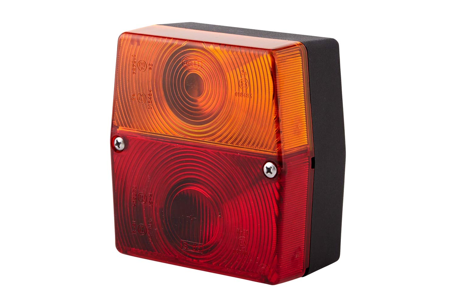 HELLA - Heckleuchte - Glühlampe - 12V - Anbau/geschraubt - Lichtscheibenfarbe: rot/gelb - Stecker: Flachstecker - links/rechts - Menge: 80 - 2SE 998 530-077 von Hella