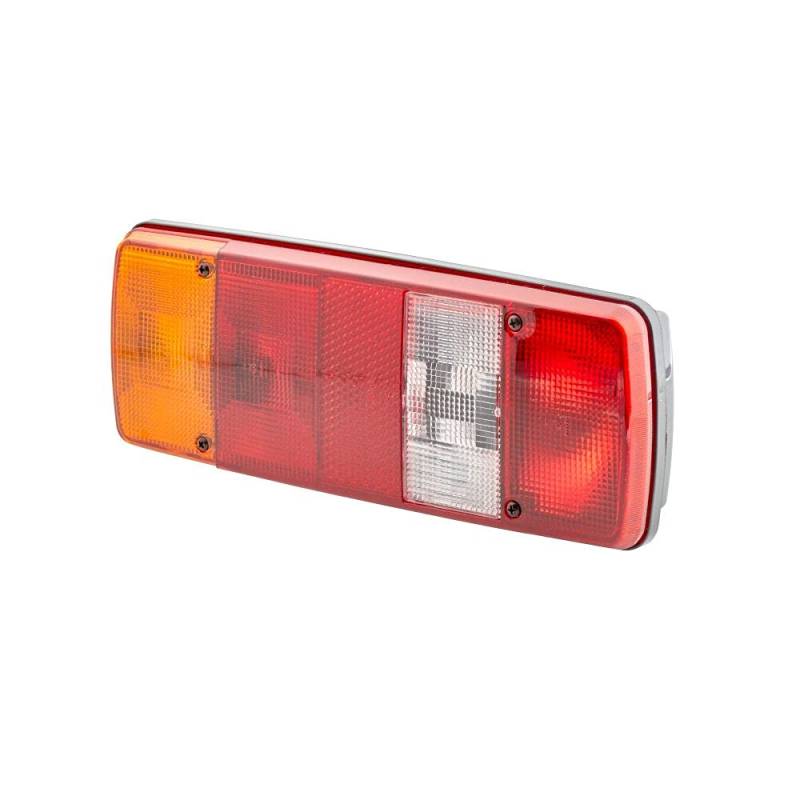 HELLA Rückleuchte - Glühlampe - Anhänger Beleuchtung - 12V / 24V - Einbau/geschraubt - ECE - Lichtscheibenfarbe: mehrfarbig - Stecker: Schraubkontakt - links - Menge: 1 - 2SL 003 567-691 von Hella