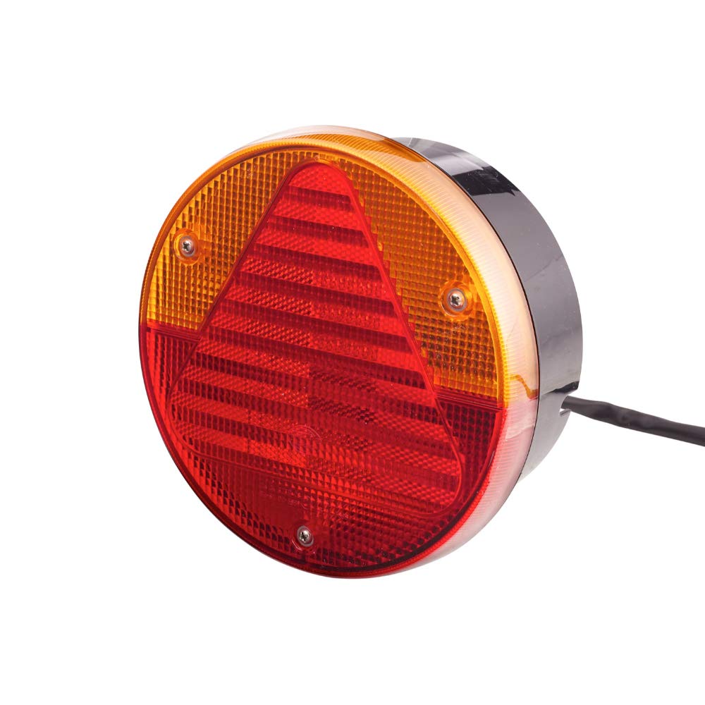 HELLA 2VA 012 497-061 Heckleuchte - Hybrid - 12V - Lichtscheibenfarbe: rot/gelb - LED-Lichtfarbe: rot - Kabel: 250mm - Stecker: Amphenol AT - 4-polig - rechts/links von Hella