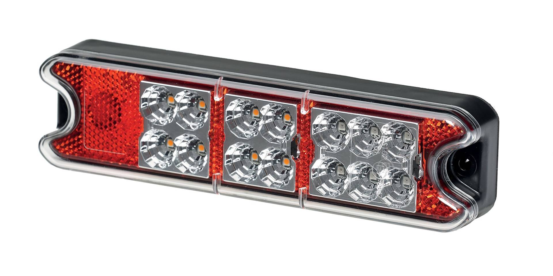 HELLA - Heckleuchte - Valuefit - LED - 12/24V - Anbau/geschraubt - Lichtscheibenfarbe: rot/glasklar - Stecker: offene Kabelenden - rechts/links - Menge: 1 - 2VA 357 021-001 von Hella