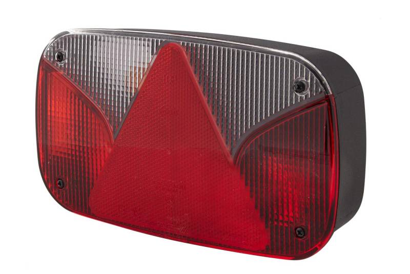 HELLA 2VA 998 232-291 Heckleuchte - Glühlampe - 12V - Anbau/geschraubt - Lichtscheibenfarbe: weiß/rot - Stecker: Schutz-Kontakt-Stecker - links - Menge: 1 von Hella