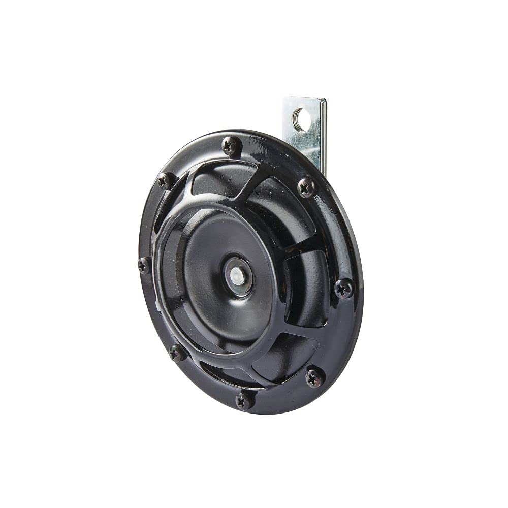 HELLA - Horn - B133 - 12V - 118dB(A) - Frequenzbereich: 375Hz - Starkton/Tiefton - Gehäusefarbe: schwarz - Flachsteckanschluss - 3AF 003 399-041 von Hella