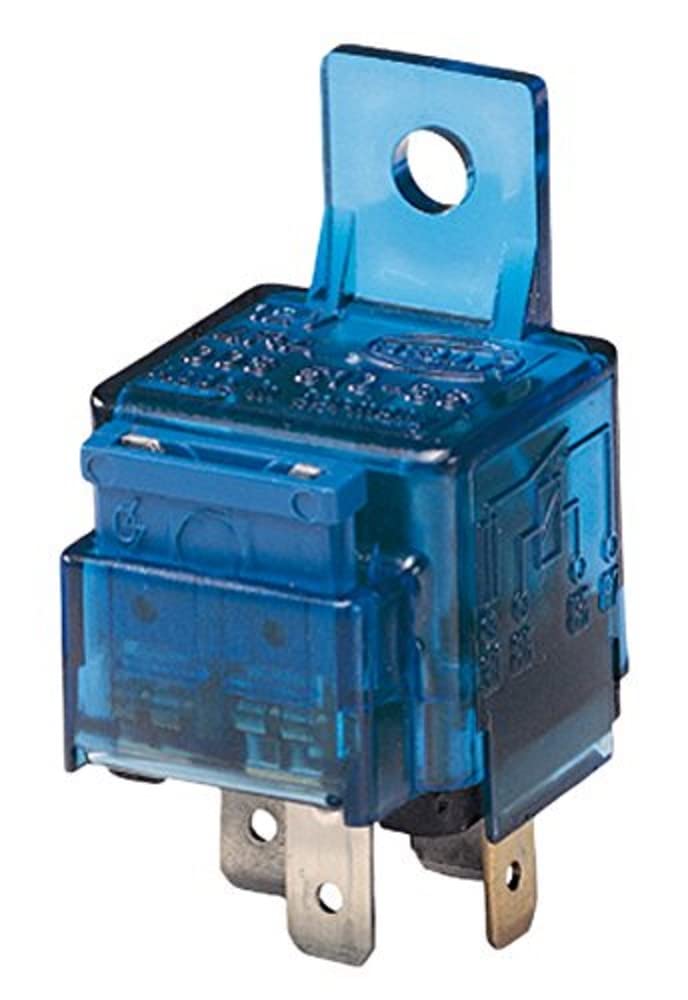 HELLA Relais, Arbeitsstrom - 12V - 4-polig - Schaltbild: S10 - Stecker: A - Schließer - Farbe: hellblau - mit Halter - 4RA 003 530-001 HELLA Relais, Arbeitsstrom - 12V - 4-polig - Schaltbild: S10 - Stecker: A - Schließer - Farbe: hellblau - mit Halter - 4RA 003 530-001 von Hella