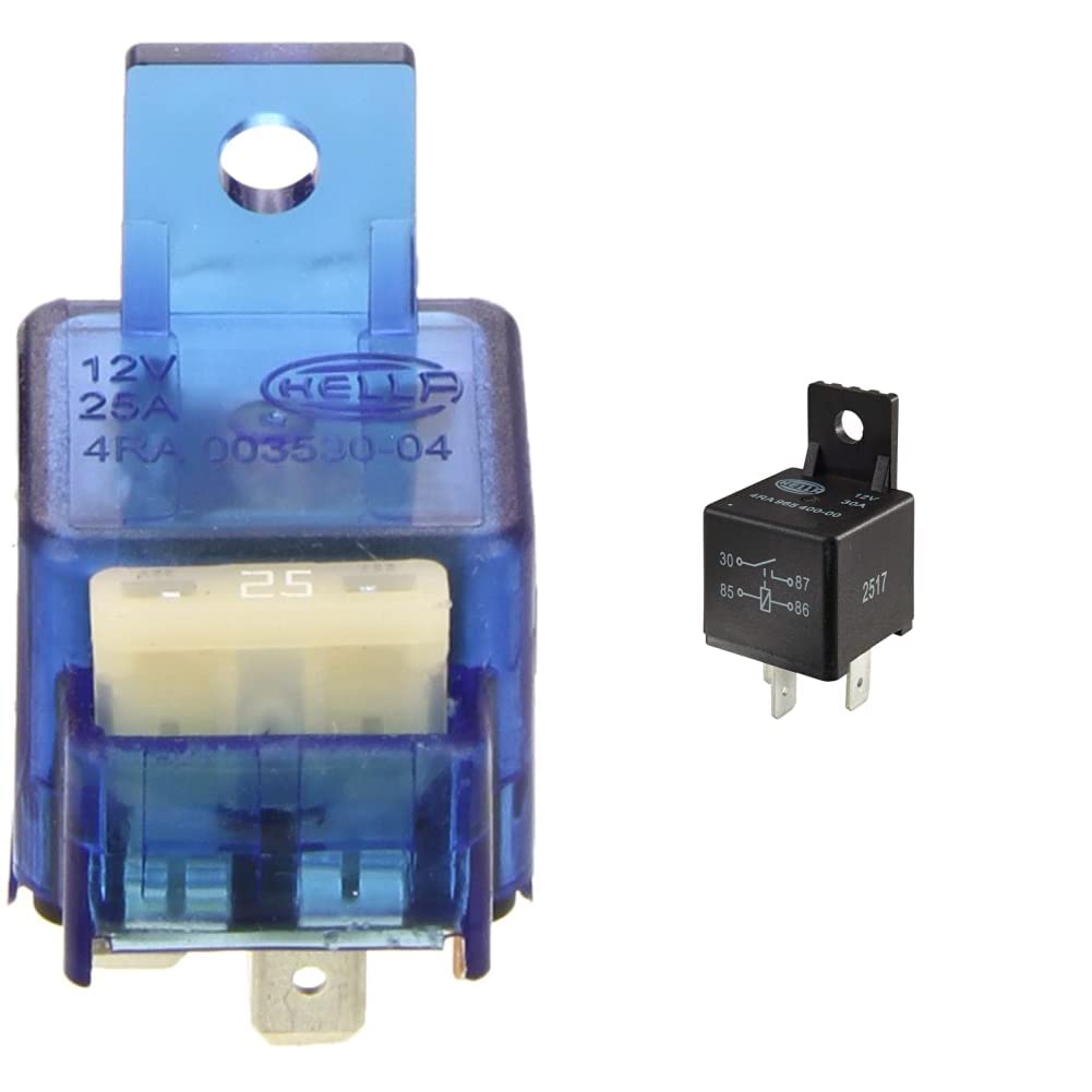 HELLA 4RA 003 530-042 Relais, Arbeitsstrom - 12V - 4-polig - Schaltbild: S10 - Stecker: A - Schließer hellblau & 4RA 965 400-001 Minirelais, Arbeitsstromrelais, 12 V, 4-polig HELLA 4RA 003 530-042 Relais, Arbeitsstrom - 12V - 4-polig - Schaltbild: S10 - Stecker: A - Schließer hellblau & 4RA 965 400-001 Minirelais, Arbeitsstromrelais, 12 V, 4-polig von Hella
