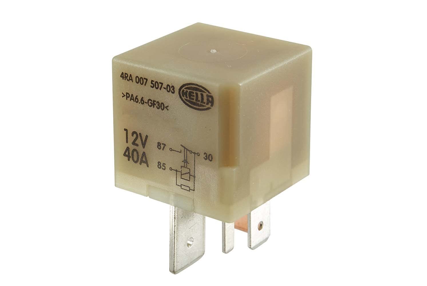 HELLA 4RA 007 507-031 Relais, Glühanlage - 12V - 5-polig - Schließer - Farbe: weiß von Hella