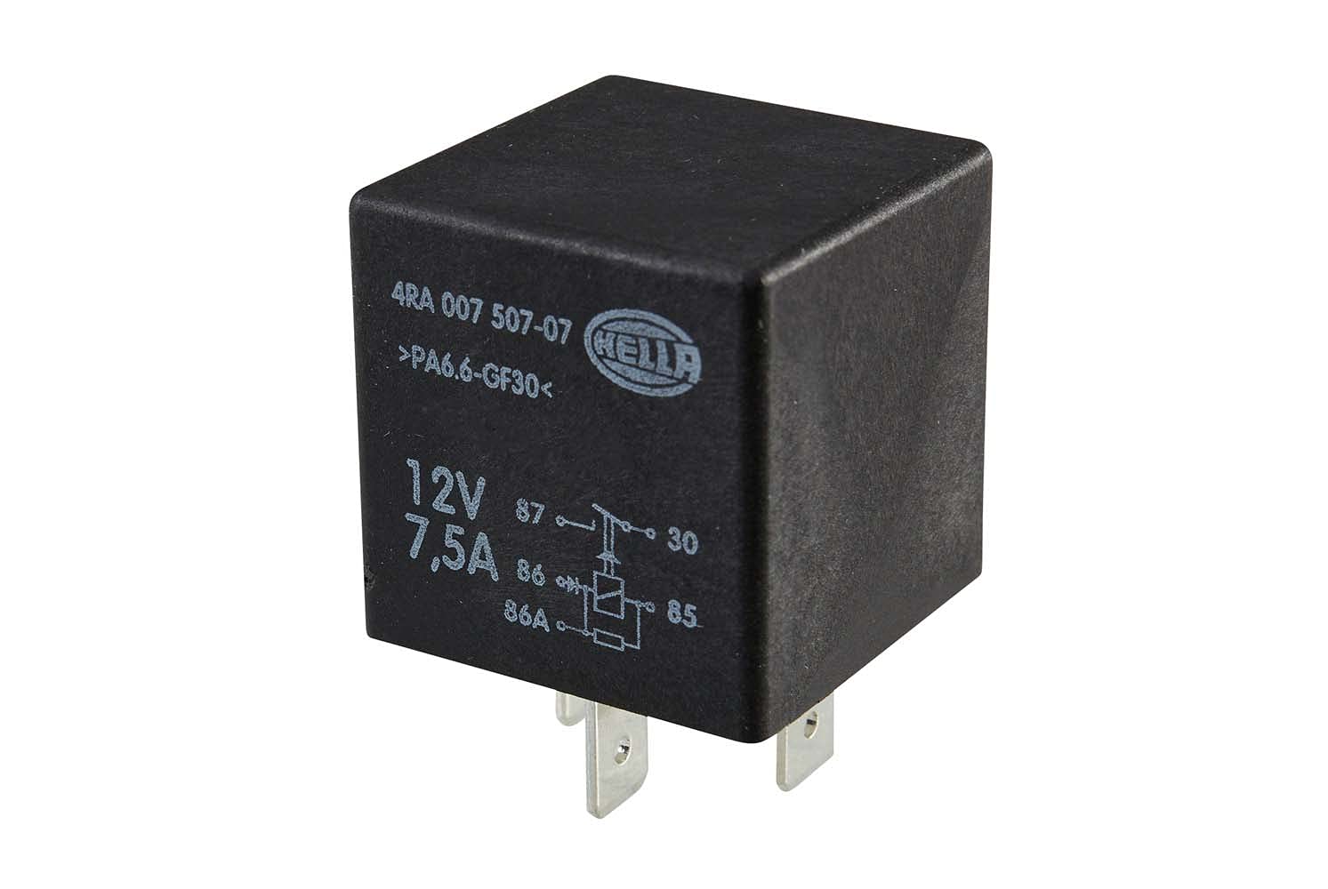 HELLA Relais, Arbeitsstrom - 12V - 5-polig - Schaltbild: X - Stecker: X - Schließer - Farbe: schwarz - ohne Halter - 4RA 007 507-071 HELLA Relais, Arbeitsstrom - 12V - 5-polig - Schaltbild: X - Stecker: X - Schließer - Farbe: schwarz - ohne Halter - 4RA 007 507-071 von Hella