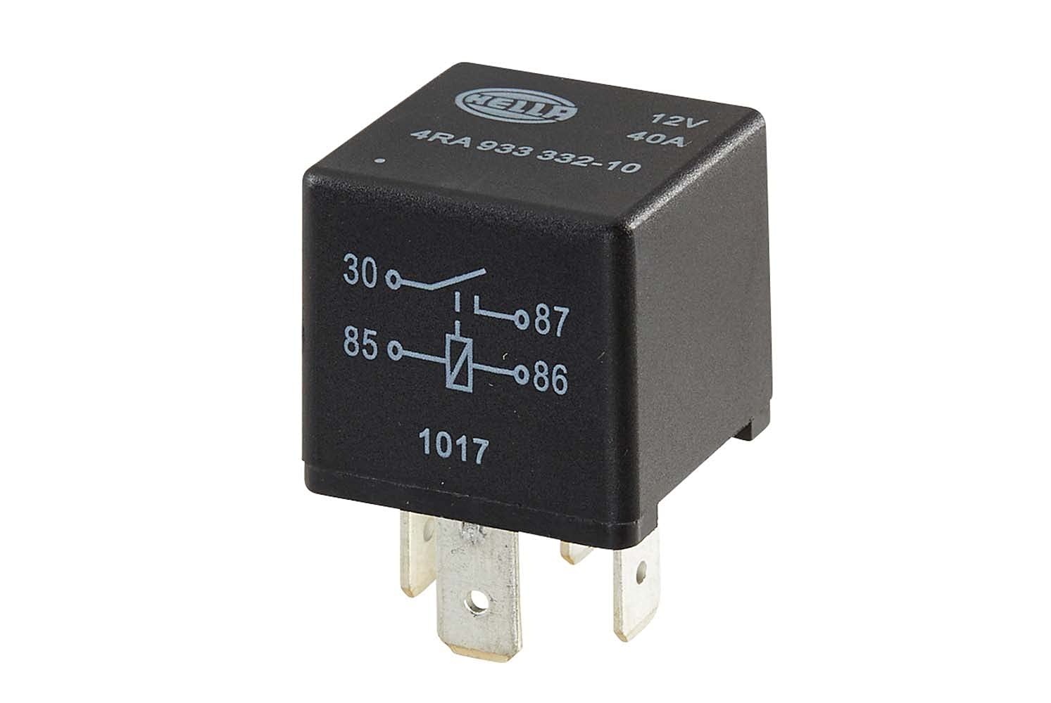 HELLA Relais, Arbeitsstrom - 12V - 4-polig - Schließer - 4RA 933 332-101, Schwarz HELLA Relais, Arbeitsstrom - 12V - 4-polig - Schließer - 4RA 933 332-101, Schwarz von Hella