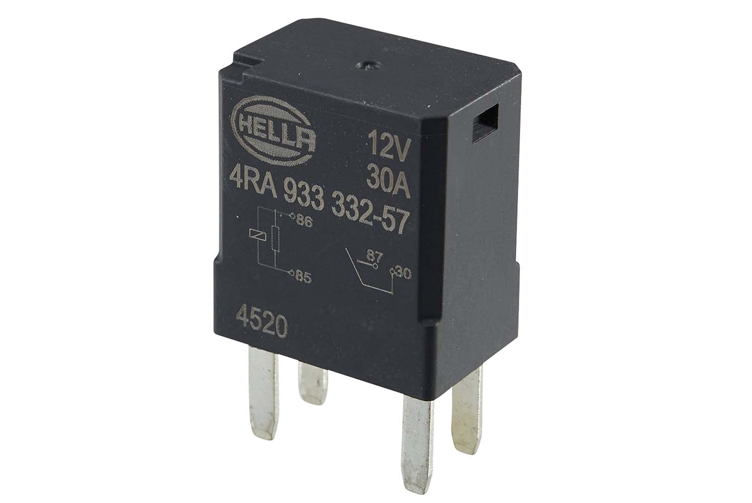 HELLA Relais, Arbeitsstrom - 12V - 4-polig - Schließer - Menge: 1 - 4RA 933 332-571 HELLA Relais, Arbeitsstrom - 12V - 4-polig - Schließer - Menge: 1 - 4RA 933 332-571 von Hella
