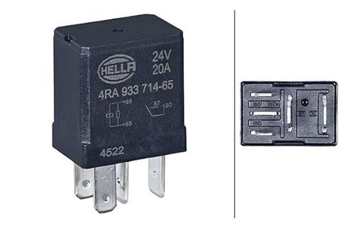 HELLA 4RA 933 714-651 Relais, Arbeitsstrom - 24V - 4-polig - Schließer von Hella