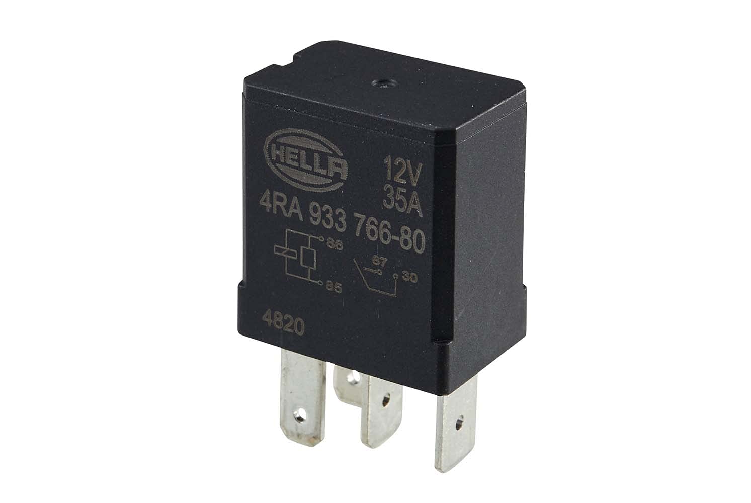 HELLA 4RA 933 766-801 Relais, Arbeitsstrom - 12V - 4-polig - Wechsler - Menge: 1 von Hella