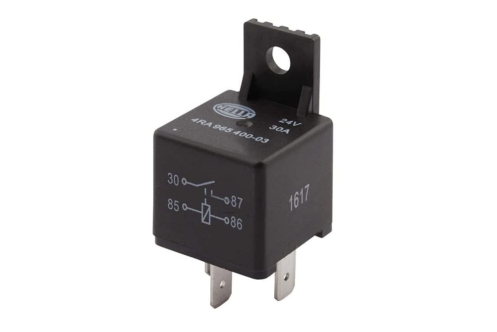 HELLA Relais, Arbeitsstrom - 24V - 4-polig - Schließer - mit Halter - 4RA 965 400-031, Schwarz HELLA Relais, Arbeitsstrom - 24V - 4-polig - Schließer - mit Halter - 4RA 965 400-031, Schwarz von Hella