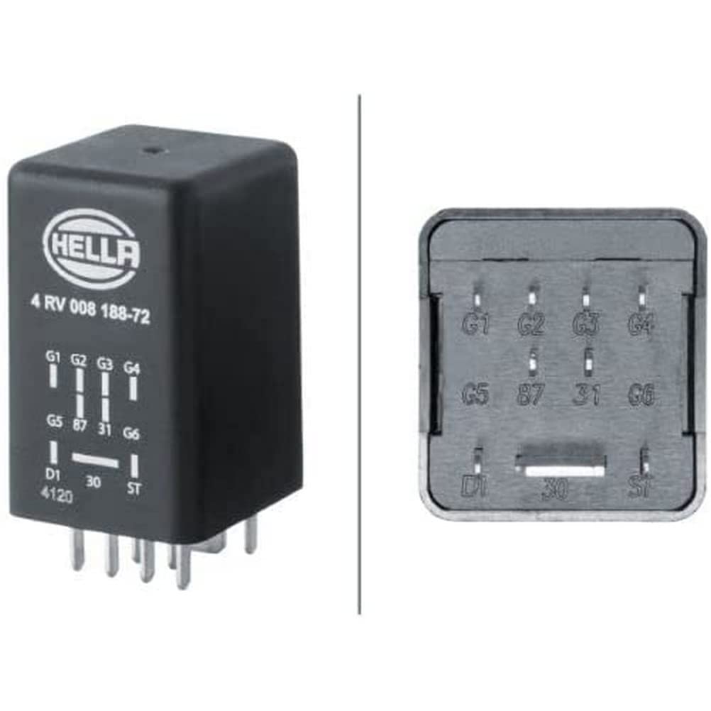 HELLA 4RV 008 188-721 Steuergerät, Glühzeit - 12V - 9-polig - nachglühfähig - Zylinderanzahl: 4, keine HELLA 4RV 008 188-721 Steuergerät, Glühzeit - 12V - 9-polig - nachglühfähig - Zylinderanzahl: 4, keine von Hella