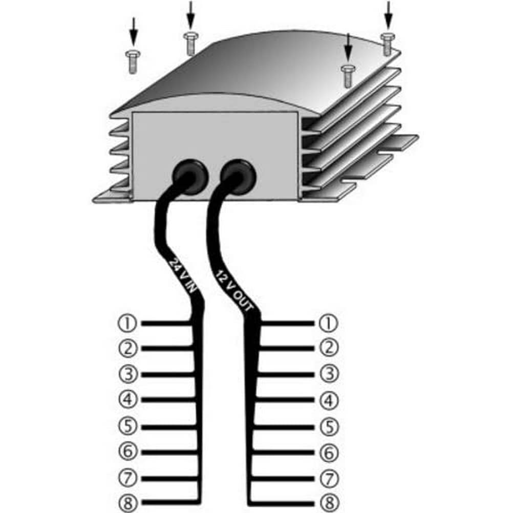 HELLA - Spannungswandler - Eingangsspannung: 24V - Ausgangsspannung: 10V - inkl. zusätzlichem Kabelbaum für Anhängerleuchte - 5DS 008 125-011 von Hella