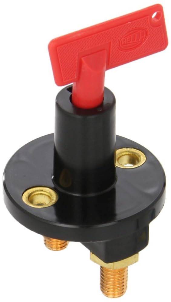 HELLA Batterietrennschalter - S33 - Drehbetätigung - Anschlussanzahl: 2 - geschraubt - Schließer - Gewindesteigung: 1.5mm - mit Muttern - 6EK 002 843-003, schwarz oder grau HELLA Batterietrennschalter - S33 - Drehbetätigung - Anschlussanzahl: 2 - geschraubt - Schließer - Gewindesteigung: 1.5mm - mit Muttern - 6EK 002 843-003, schwarz oder grau von Hella
