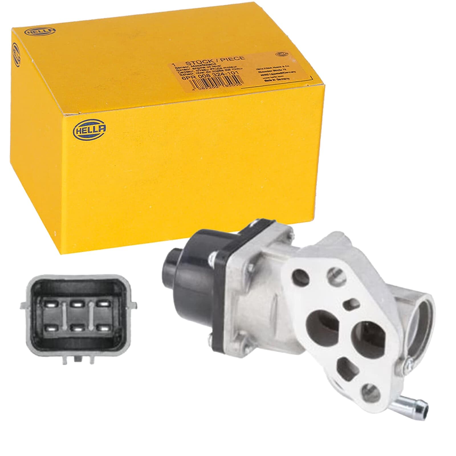 HELLA 6NU 010 171-001 AGR-Ventil - 12V - elektrisch - 6-polig - ohne Dichtung - Steuergerät/Software muss angelernt/upgedatet werden von Hella