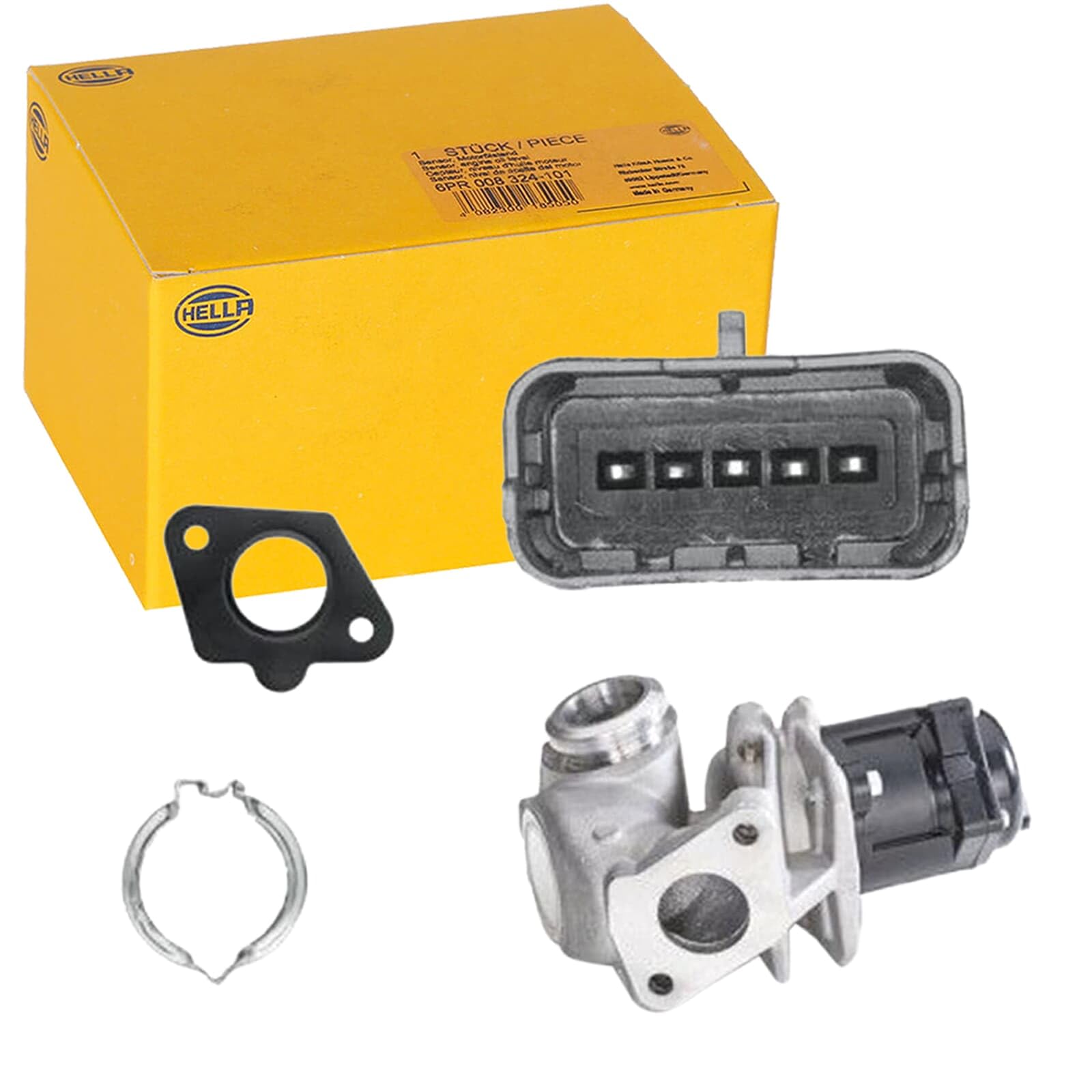 HELLA 6NU 010 171-111 AGR-Ventil - 12V - elektrisch - mit Dichtung - mit Schelle/Steuergerät/Software muss angelernt/upgedatet werden HELLA 6NU 010 171-111 AGR-Ventil - 12V - elektrisch - mit Dichtung - mit Schelle/Steuergerät/Software muss angelernt/upgedatet werden von Hella
