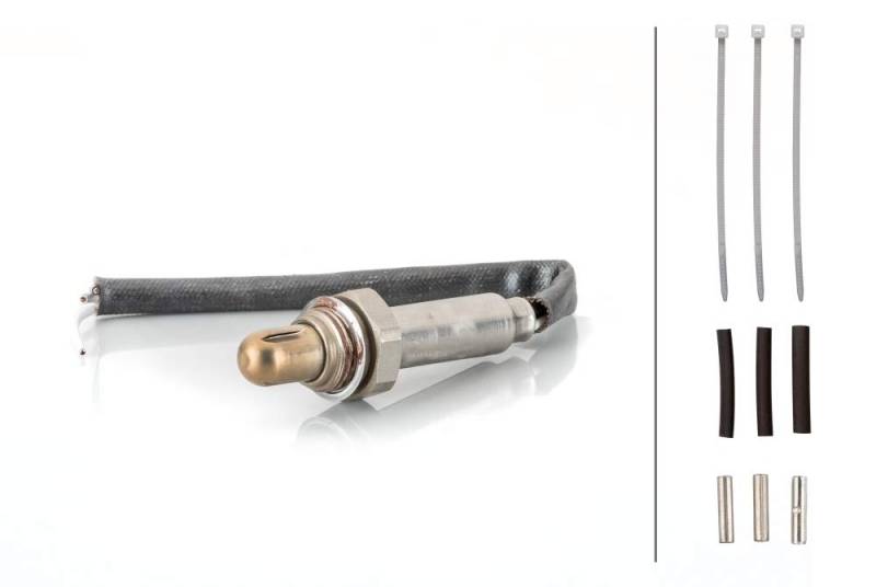 HELLA 6PA 358 103-331 Lambdasonde - 3-polig - Kabel: 155mm - mit Schrumpf-Lötverbinder - ohne Stecker von Hella