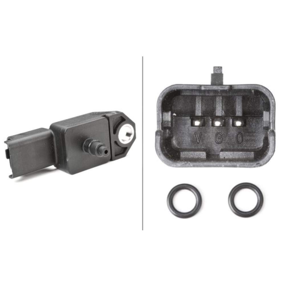 HELLA 6PP 009 400-521 Sensor, Ladedruck - 5V - 3-polig - mit Dichtung HELLA 6PP 009 400-521 Sensor, Ladedruck - 5V - 3-polig - mit Dichtung von Hella