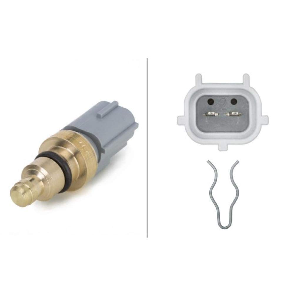 HELLA 6PT 009 309-571 Sensor, Kühlmitteltemperatur - 12V - geschraubt/gesteckt - mit Zubehör von Hella