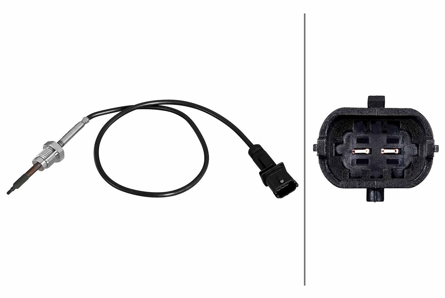 HELLA 6PT 010 376-691 Sensor, Abgastemperatur - 2-polig - geschraubt - Kabel: 515mm HELLA 6PT 010 376-691 Sensor, Abgastemperatur - 2-polig - geschraubt - Kabel: 515mm von Hella