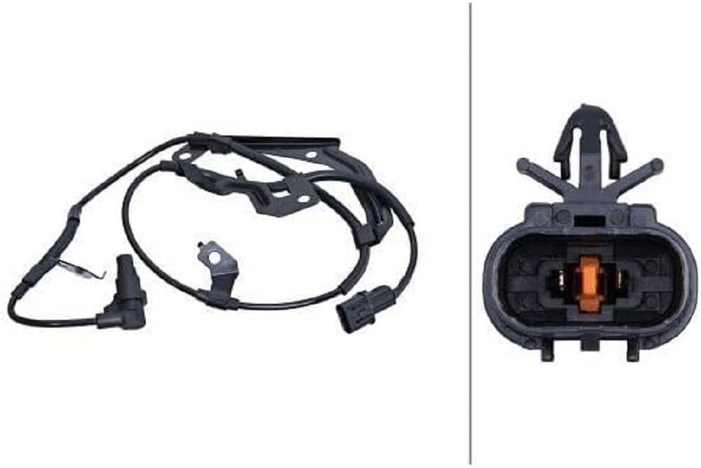 HELLA 6PU 230 048-891 Sensor, Raddrehzahl - 2-polig - Vorderachse rechts - Kabel: 1100mm - mit Befestigungsclips am Kabel von Hella