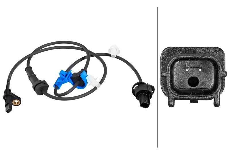 HELLA 6PU 358 218-891 Sensor, Raddrehzahl - 2-polig - Kabel: 885mm - mit Klammer von Hella
