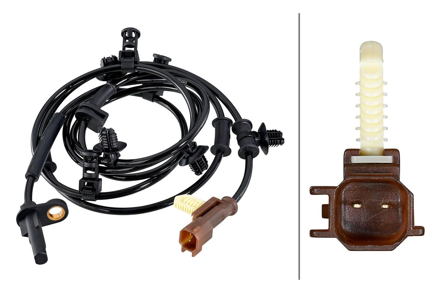 HELLA 6PU 358 218-941 Sensor, Raddrehzahl - 2-polig - Kabel: 910mm - mit Klammer von Hella