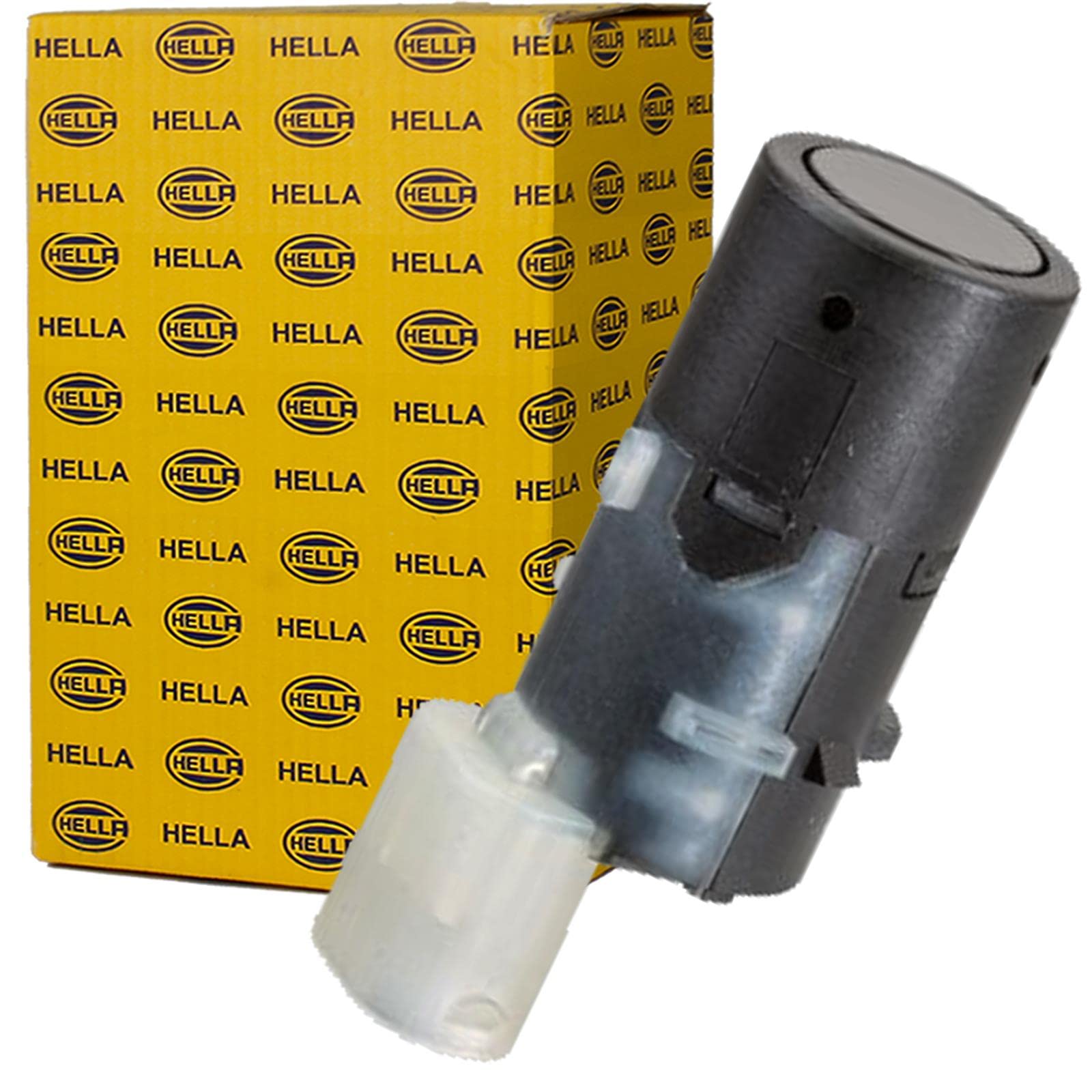 HELLA 6PX 358 141-161 Sensor, Einparkhilfe - gerade - 3-polig - gesteckt - lackierbar von Hella